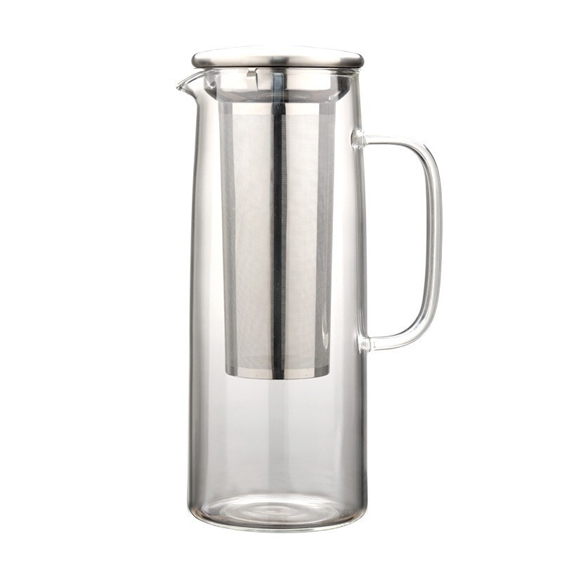 Cold Brew Coffee maker with removable stainless steel Infuser High Borosilicate Glass iced tea maker