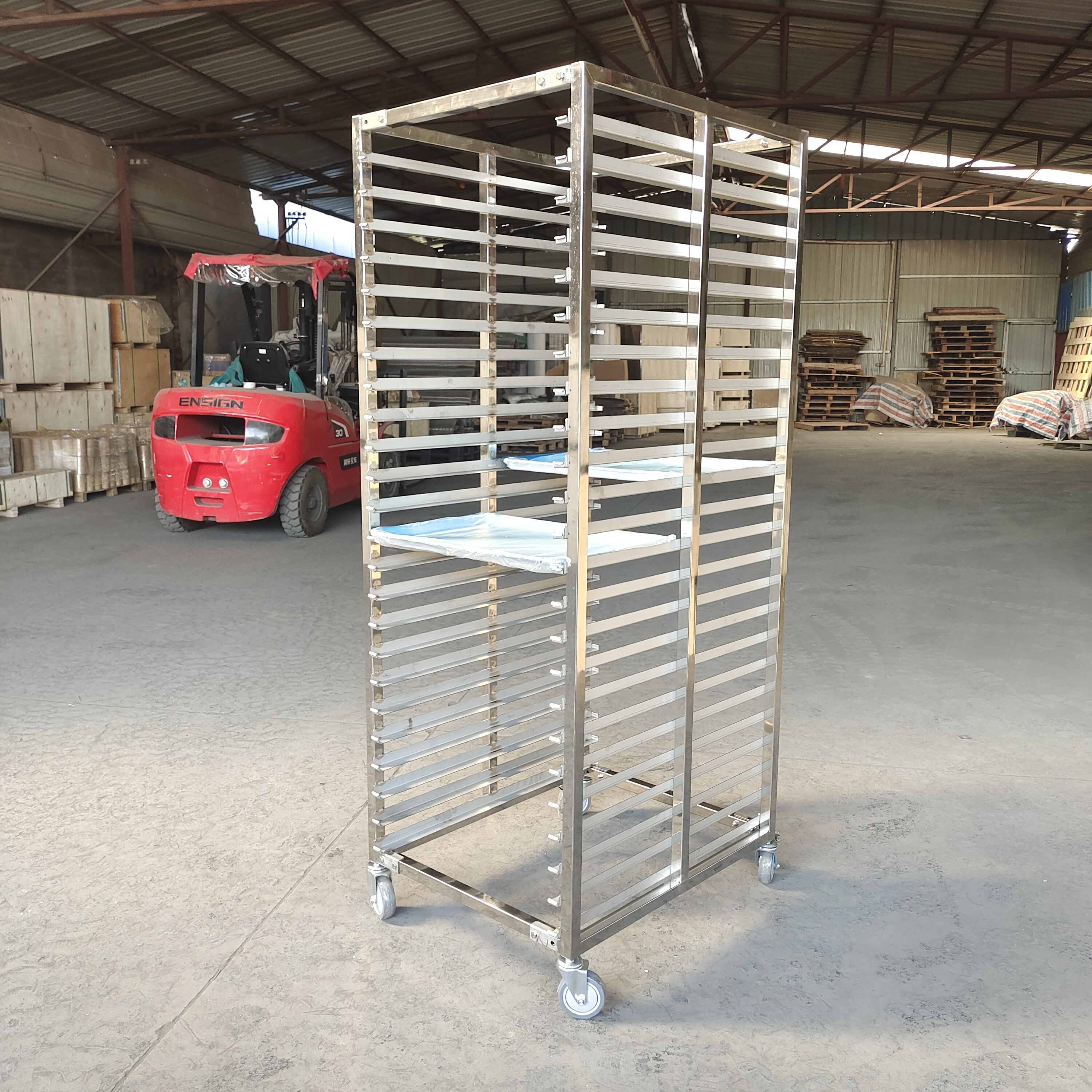 Service rack 201 304 Stainless Steel Commercial Use Sheet Pan/ Baking Trays Rack Bread Bakery Trolley