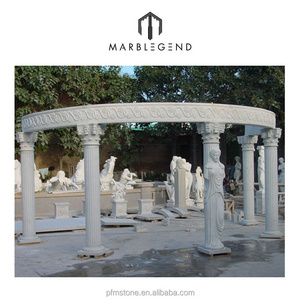 Chinese factory price figure carving marble garden gazebo for sale