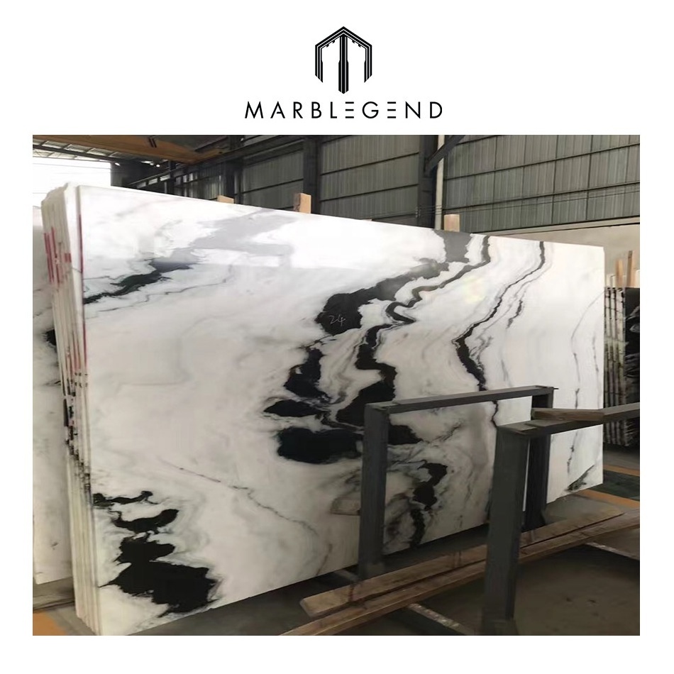 factory price wholesale interior decoration chinese panda white marble slabs