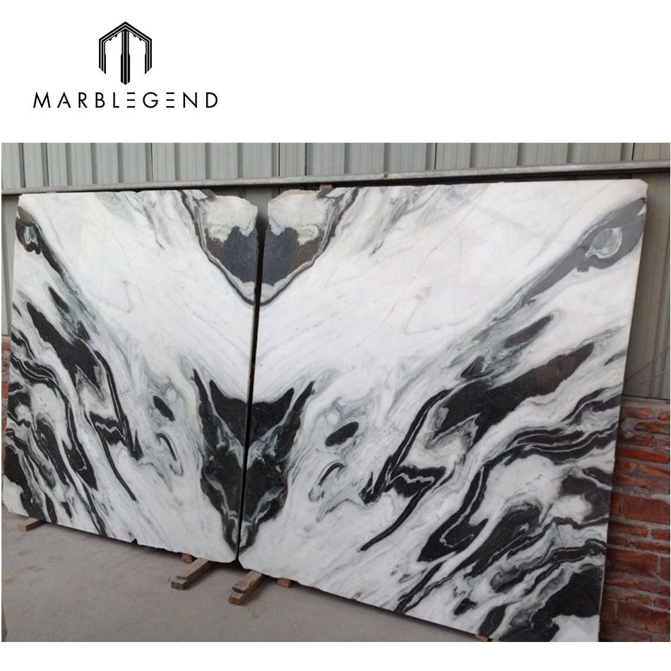 factory price wholesale interior decoration chinese panda white marble slabs