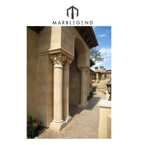 corinthian design 100% natural marble stone column