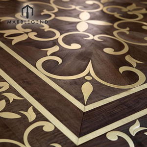 Best price new style metal inlay wood parquet flooring for sale