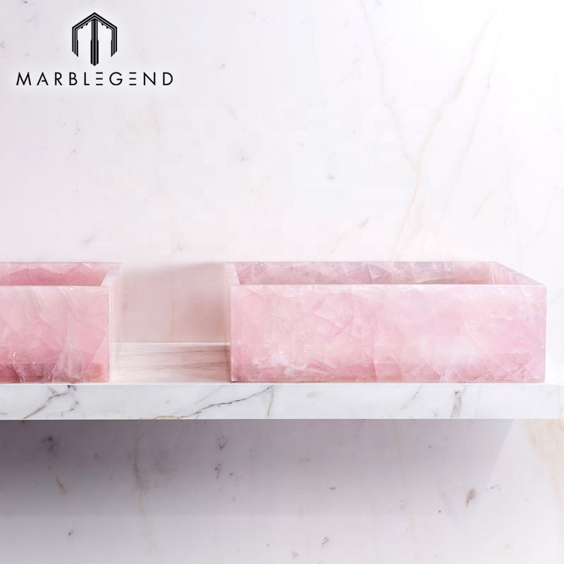 Luxury Backlit Pink Onyx Texture Marble Wall Slab for Villa