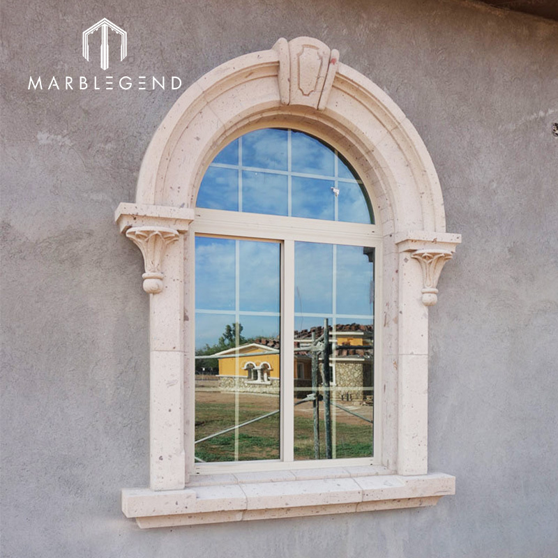 Custom exterior stone window and door sill Luxury Villa marble window frame design