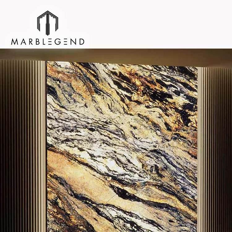 Customized Luxury Stone Marble LED Light Backlit Slabs Tiles Photoelectric Stone For Wall Decoration