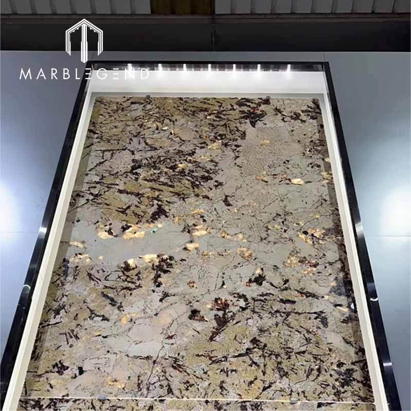 one-stop solution villa decor natural luxury stone backlit sandstone slabs for sale