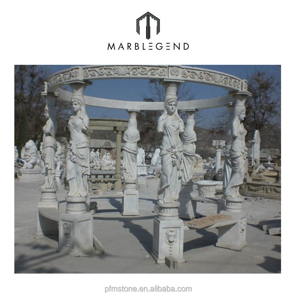 Chinese factory price figure carving marble garden gazebo for sale