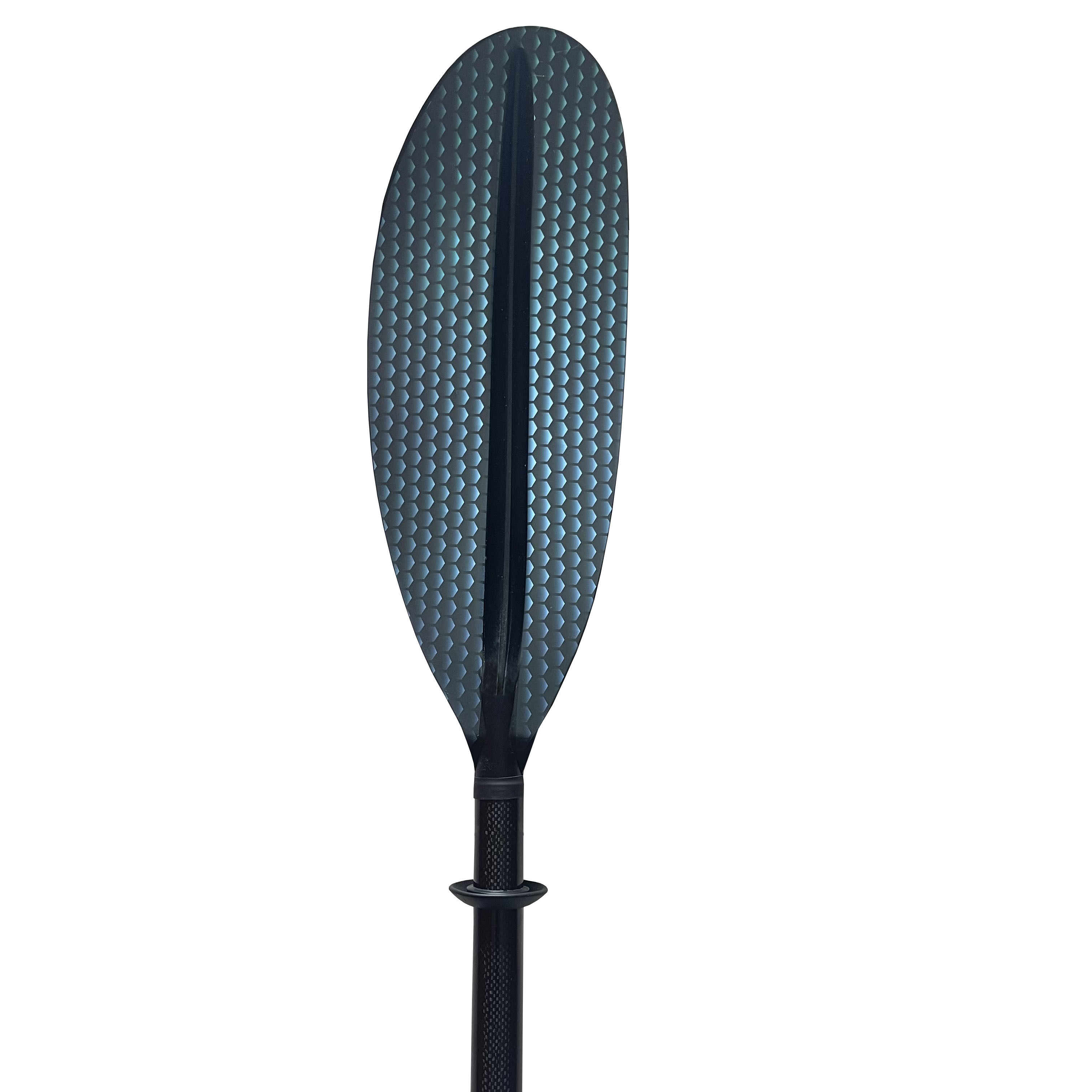 Carbon kayak paddle 2 pieces with carbon fiber shaft and fiberglass reinforced blade for kayak canoe or other boat