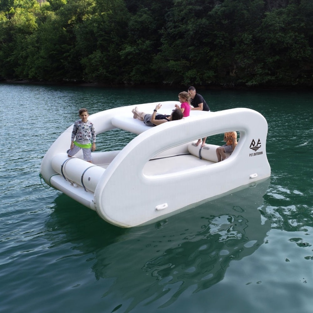 PF Fectory Price Big Game Hover Craft Party House Solar Electric  Inflatable Fishing Boat Inflatable Boat