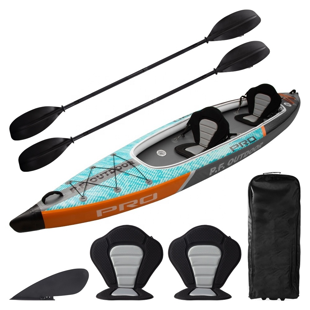 NEW design inflatable pedal kayaks 2 person fishing pedal plastic drop stitch kayak boat sup paddle kayak board