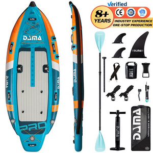 Ocean 10'6" inflatable pedal kayak 2 personas sport fishing pedal plastic drop stitch kayak boat sup paddle board