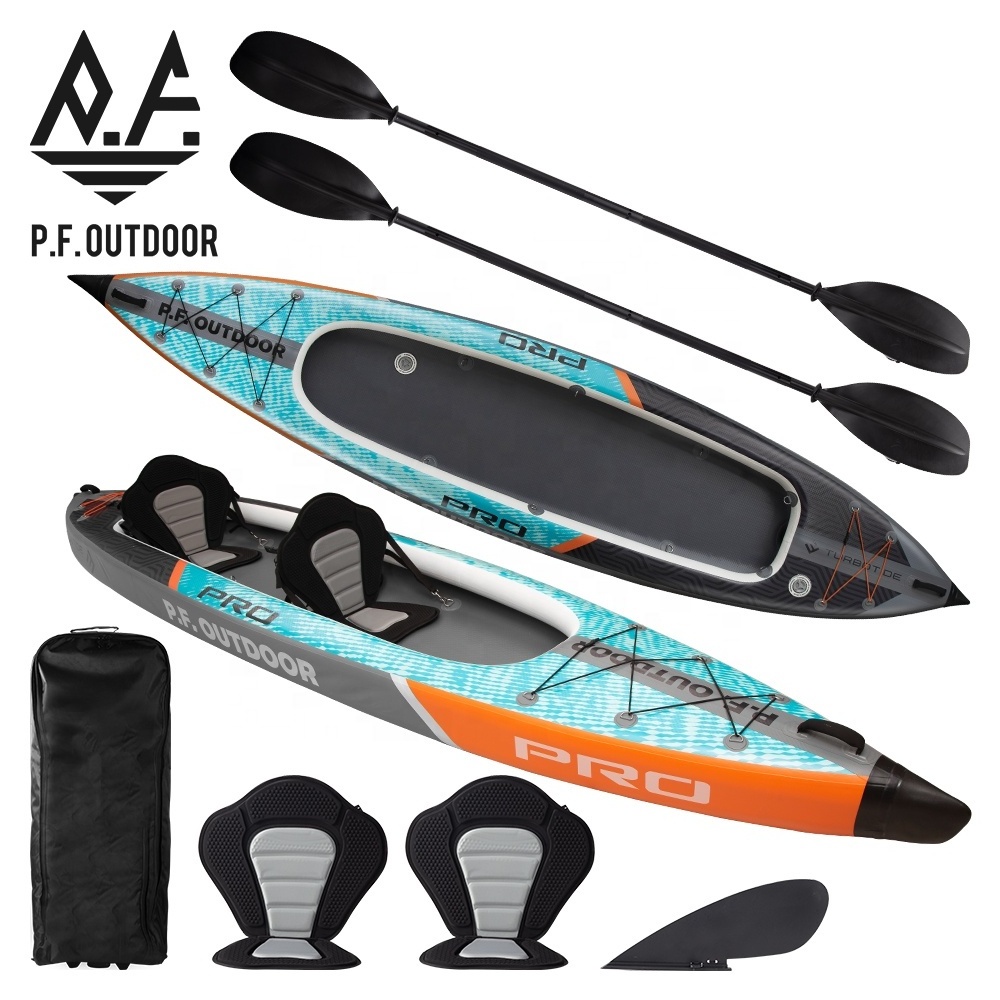 NEW design inflatable pedal kayaks 2 person fishing pedal plastic drop stitch kayak boat sup paddle kayak board