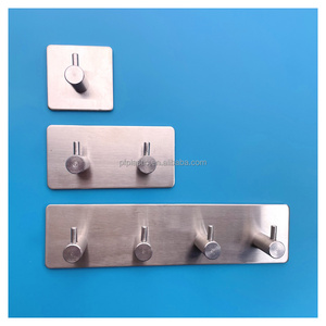 Waterproof Adhesive Stainless Steel hook  Wall Hanger for Bathroom Kitchen