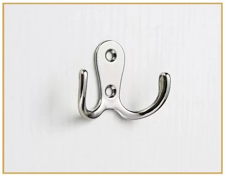 Modern Minimalist Cupboard Wardrobe Clothes Hooks Kitchen Bathroom Wall Hooks Towel Coat Double Hook