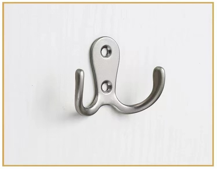 Modern Minimalist Cupboard Wardrobe Clothes Hooks Kitchen Bathroom Wall Hooks Towel Coat Double Hook