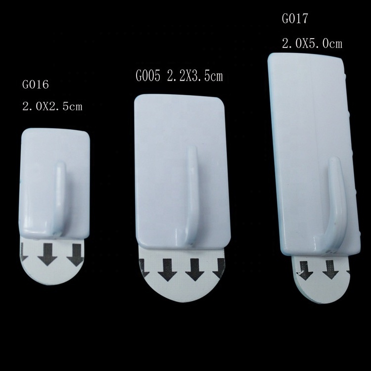 High quality removable plastic self adhesive cloth wall hook for towel cloth hat hanger