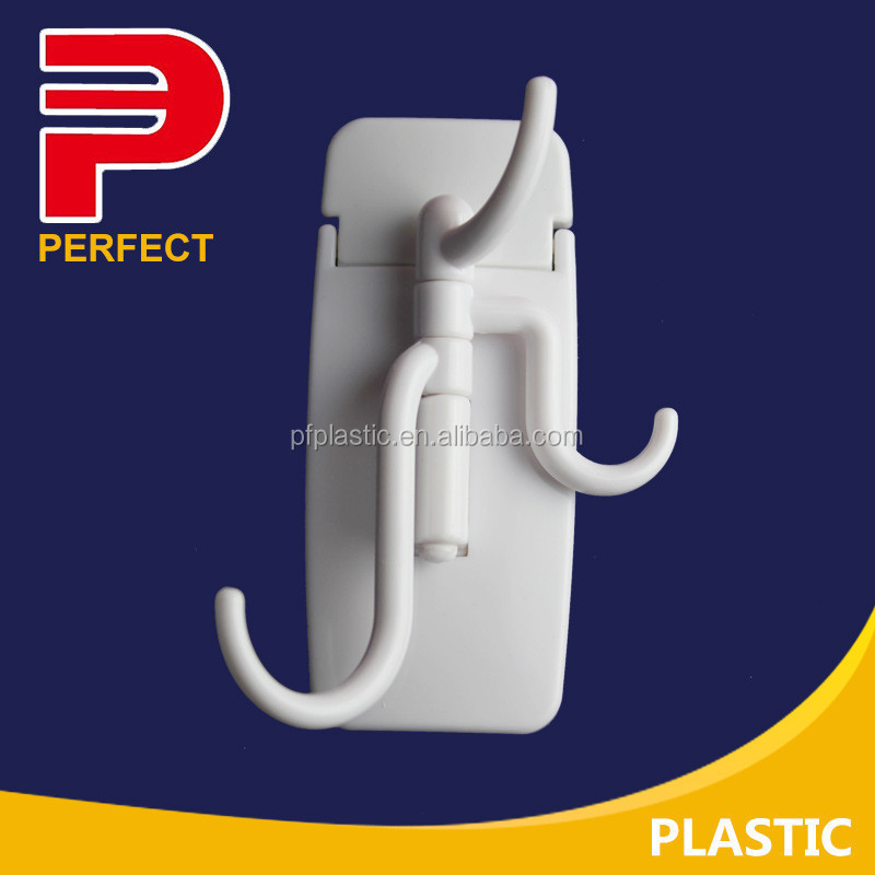 Strong Hold White Plastic Hook removable self adhesive