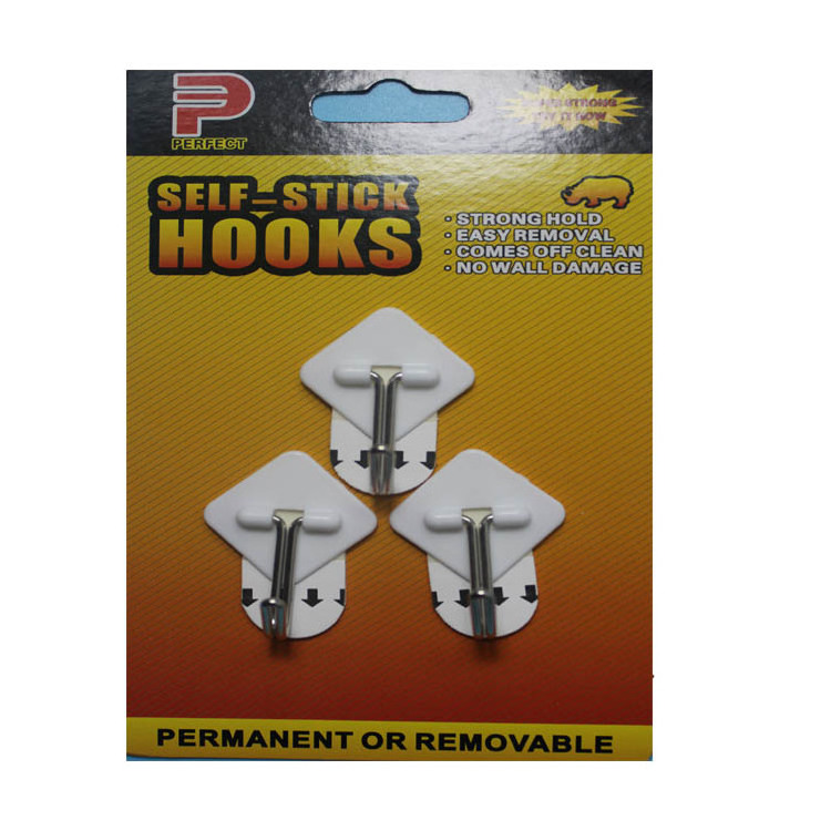 small size plastic hooks, self adhesive ceiling hook removable