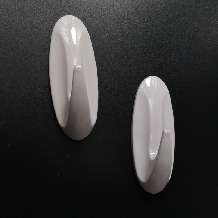 self adhesive plastic hook white or chromed stick on wall hooks