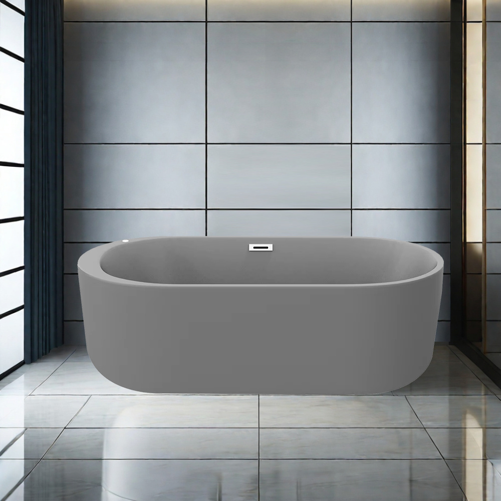 Gray matte acrylic cheap stand alone bathtubs best standalone bathtub free bathtub for bathroom