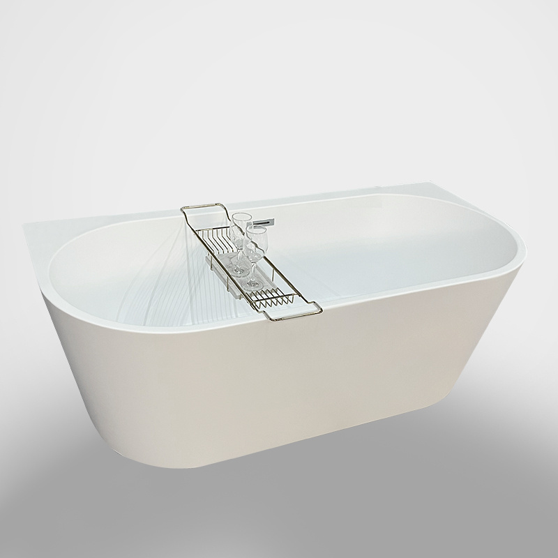 Luxury Modern style Indoor solid surface acrylic freestanding bathing soaking bath tub bathtub