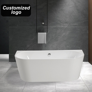 Luxury Modern style Indoor solid surface acrylic freestanding bathing soaking bath tub bathtub