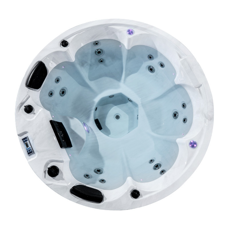 Pearl White Us Acrylic Whirlpool Hot Tub Spa Round Premium Hot Tub Spa Whirlpool Foot Spa