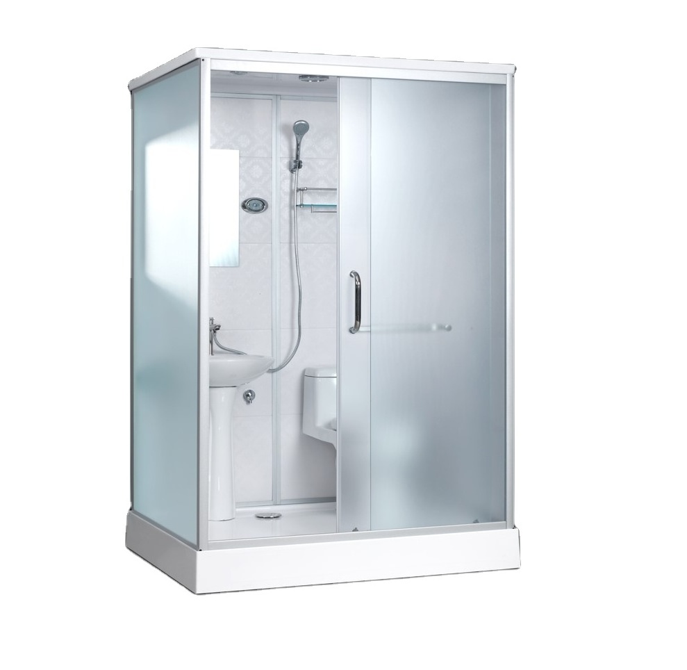 Custom One Kit Shower Prefabricated Luxury Portable Unit Building Hotel Design Glass Door RV Prefab Modular Bathroom Pod