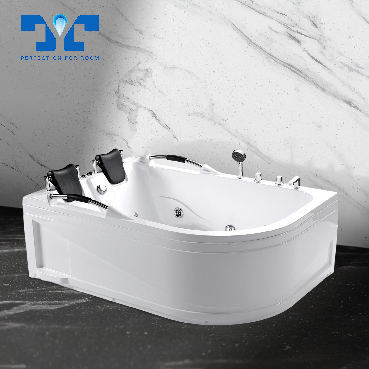 senior feeling aqua massage rectangular indoor rectangular shape acrylic freestanding soaking bathtub for the interior