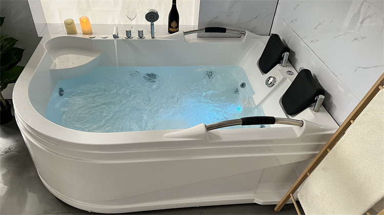 senior feeling aqua massage rectangular indoor rectangular shape acrylic freestanding soaking bathtub for the interior