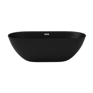 long slim overflow custom size oval freestanding white black acrylic bathtub