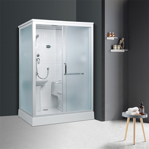 freestanding All In One Prefab Unit Shower And Toilet Portable Modular Bathroom Pods