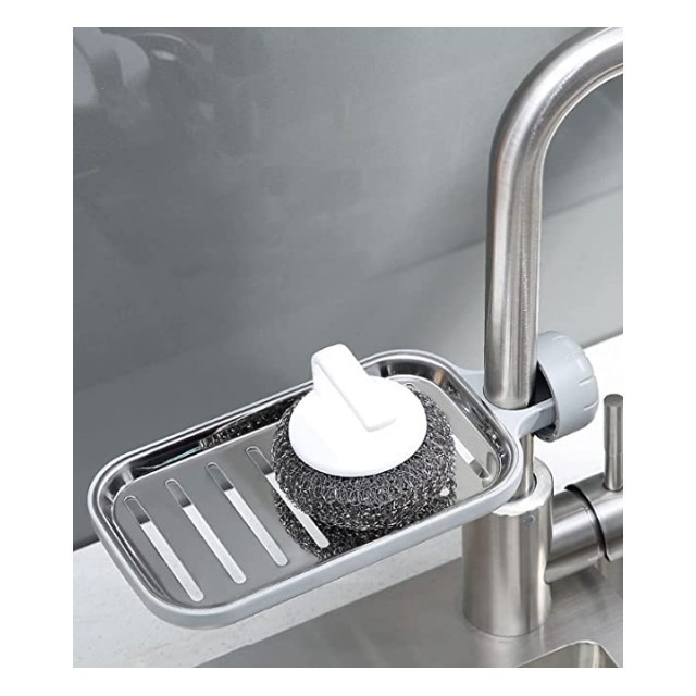 Kitchen Faucet Stainless Steel Storage Rack Dinnerware Dish Storage Holder Hanger Sink Sponge Faucet Storage Drain Rack