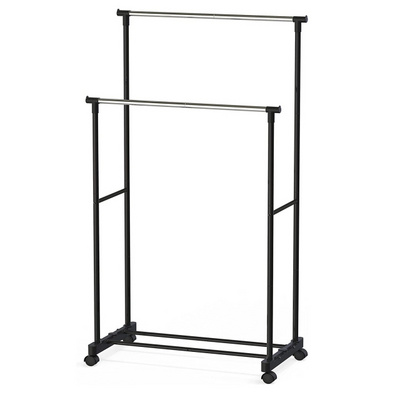 PF-3 Double Rod Portable Clothing Hanging Garment Rack Clothes stands and shoe racks