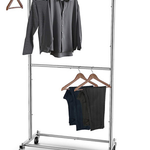 Large Metal Garment Display Coated Rack Clothes Drying Rack With Shoe Rack