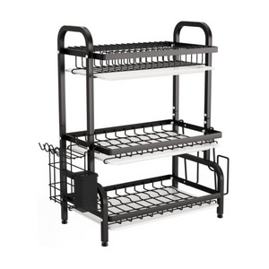 Kitchen Dish Racks Stainless Steel 3 Tier Wire Dish Drying Racks Table Storage Dish Rack 3 Tier