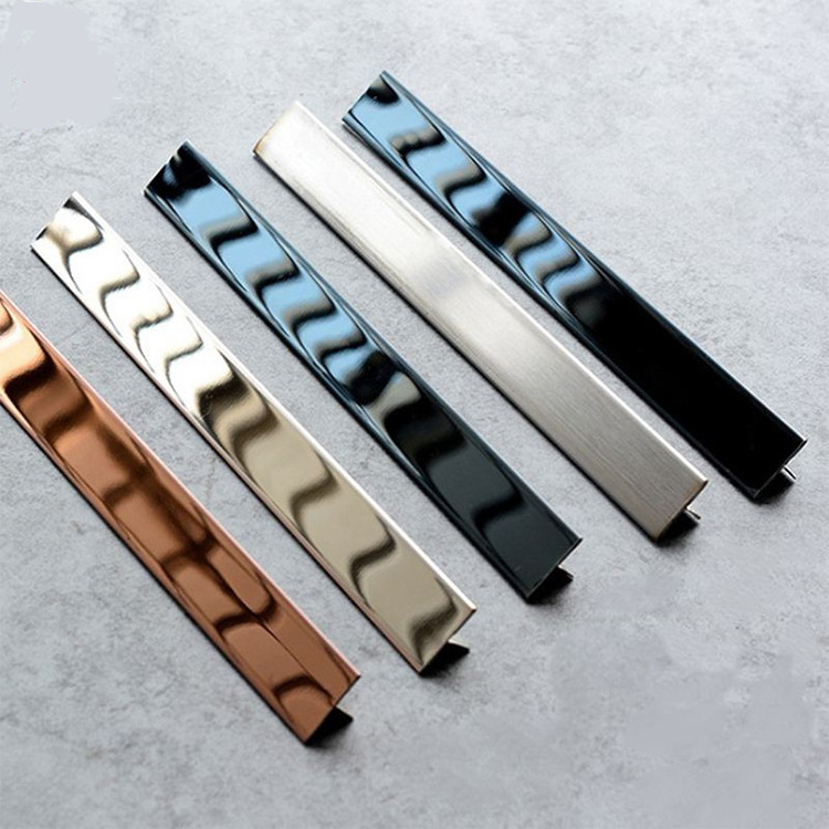 Customized Tile Accessories Wall Metal T Shape Profile 201 304 Stainless Steel Tile Trim For Floor