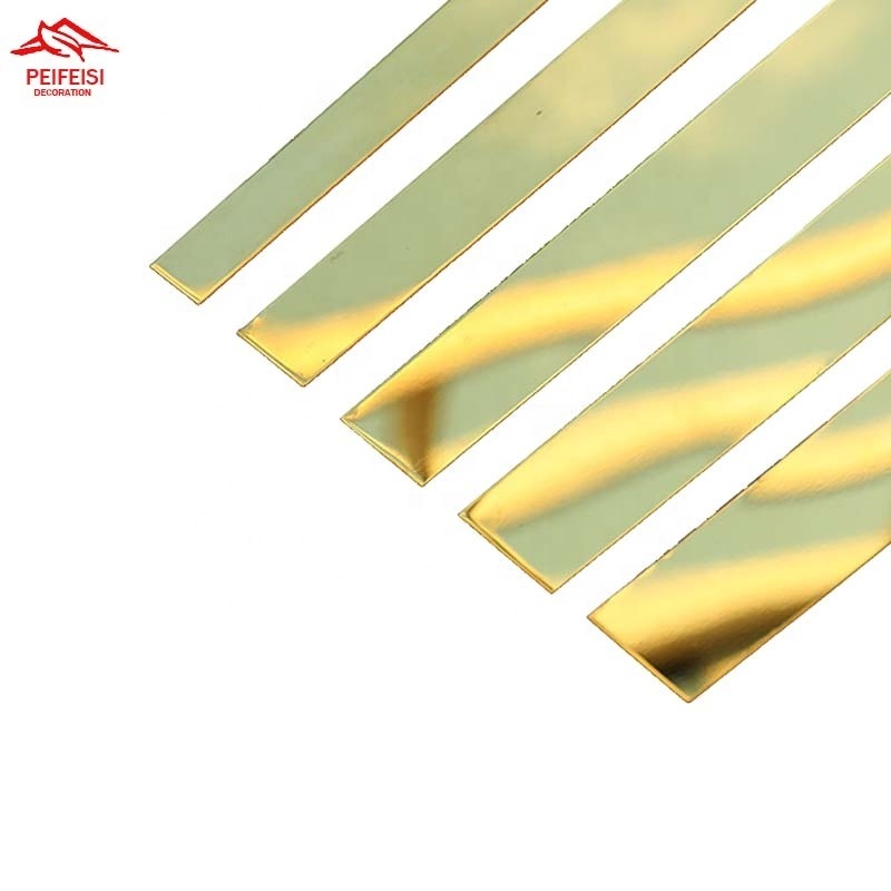 Hot Sale Wall Molding Trim Decorative Stainless Steel Flat Strip Wall Decor For Living Room