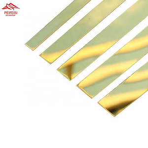 Hot Sale Wall Molding Trim Decorative Stainless Steel Flat Strip Wall Decor For Living Room