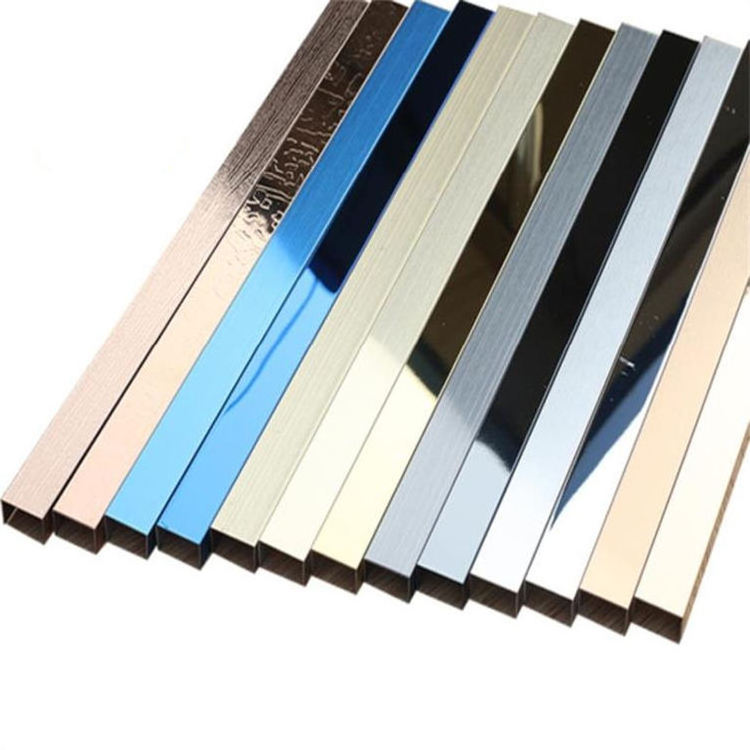 Material Stainless Steel L U T Shape Metal Channel Flexible Tile Trim For Hptel Wall Decoration