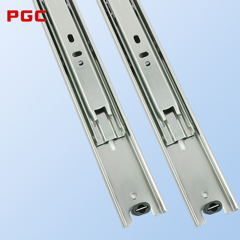 Modern Rail Ball Bearing Iron Slide Mounted Soft Close Drawer Slide Parts support for custom