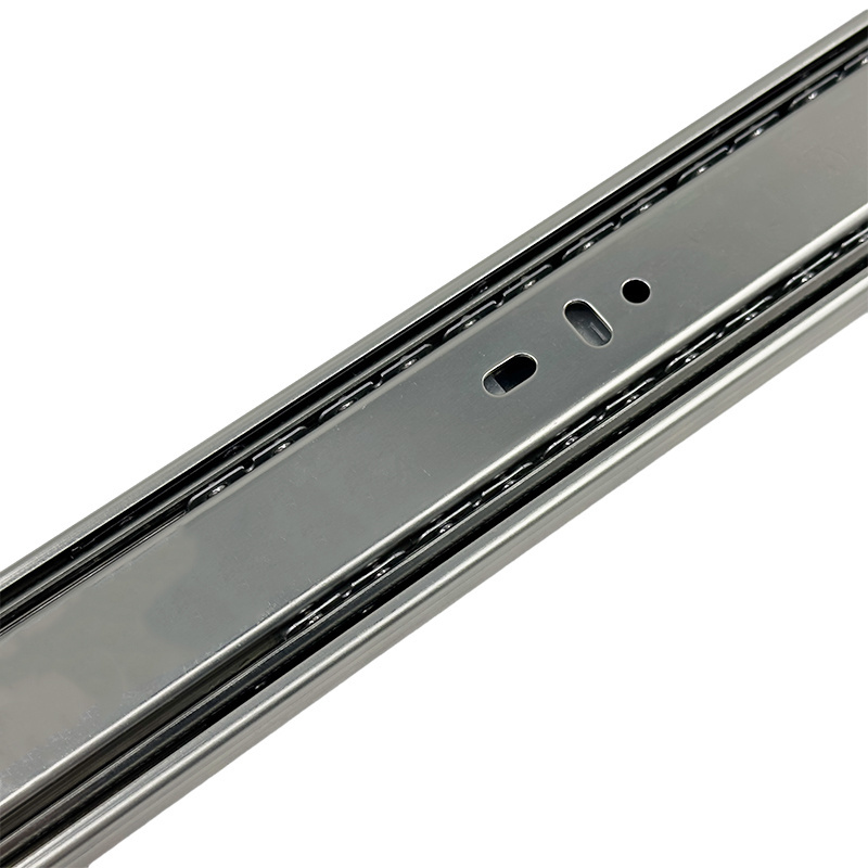 3-Fold channel Sliding rails for cupboard cabinet door fitting hardware telescopic drawer rails