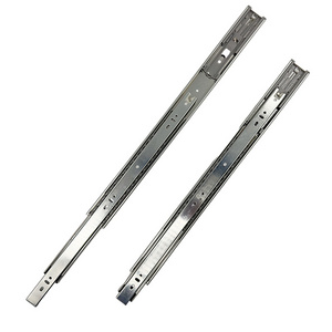 3-Fold channel Sliding rails for cupboard cabinet door fitting hardware telescopic drawer rails