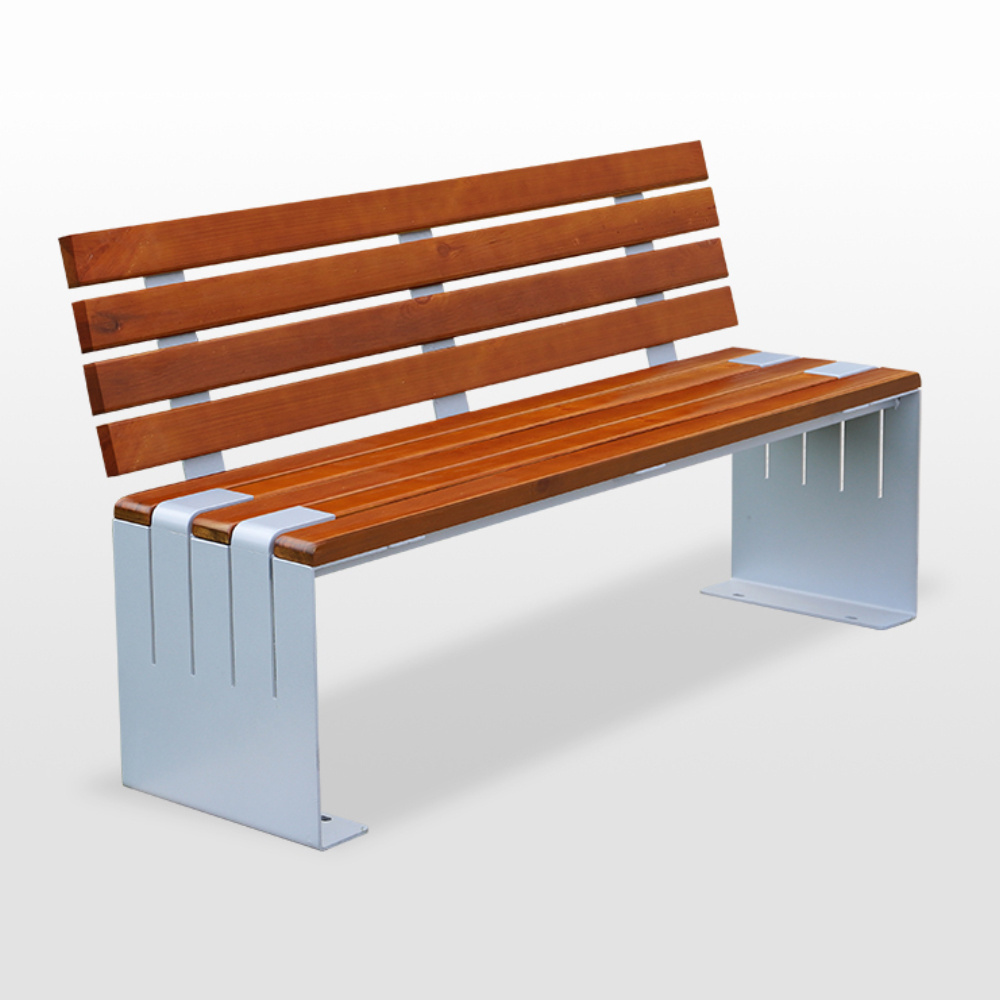 Classic Public Outdoor Garden Park Wooden Patio Seat Benches With Backs