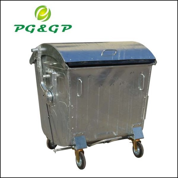 1.1 CBM Sorted Collection Galvanized Garbage Trolley