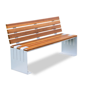 Classic Public Outdoor Garden Park Wooden Patio Seat Benches With Backs