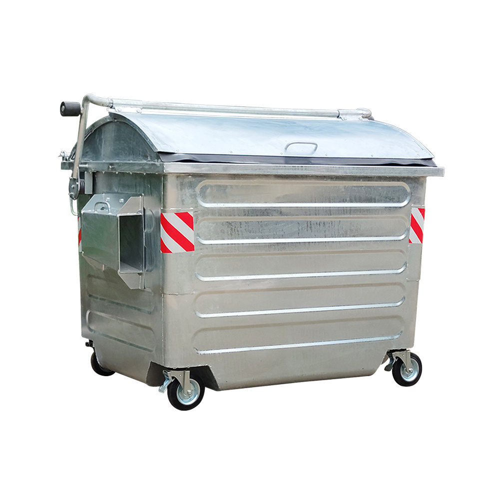 Special Price 2500 Litres Outdoor Public Large Heavy Duty Industrial Wheeled  Metal Steel Garbage Bin Trolley/