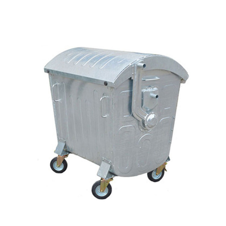 1.1 CBM Sorted Collection Galvanized Garbage Trolley