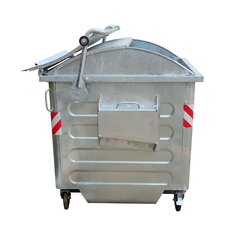 Special Price 2500 Litres Outdoor Public Large Heavy Duty Industrial Wheeled  Metal Steel Garbage Bin Trolley/